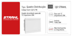 Quadro de Distribuição QD12-PB STRAHL