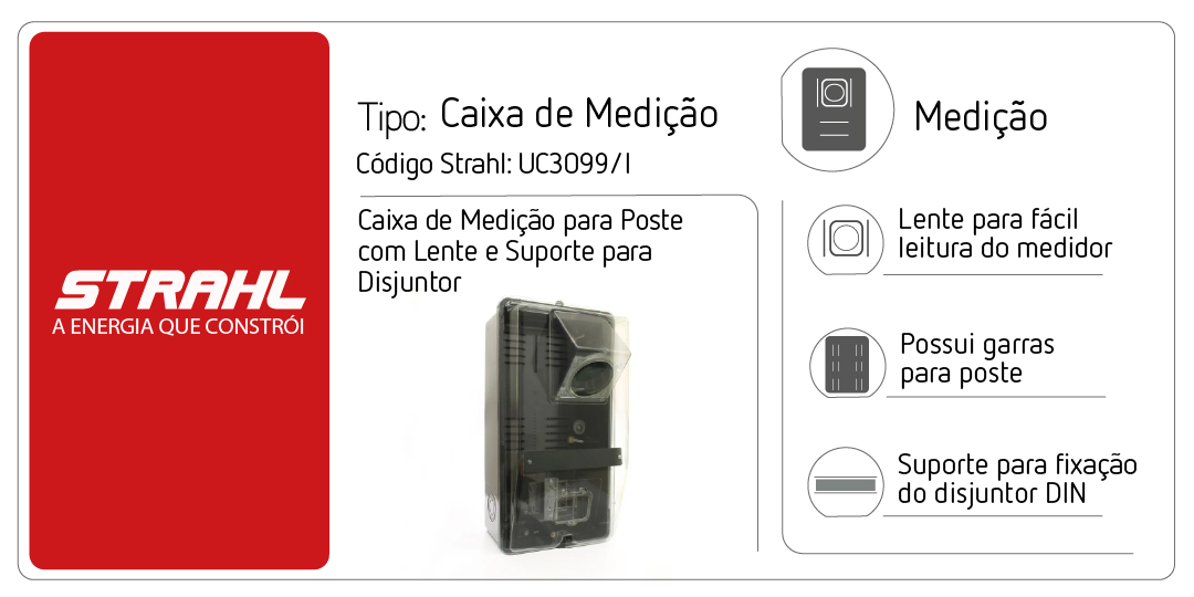 Caixa de medicao para Poste com Lente STRAHL UC3099I em Blog Strahl