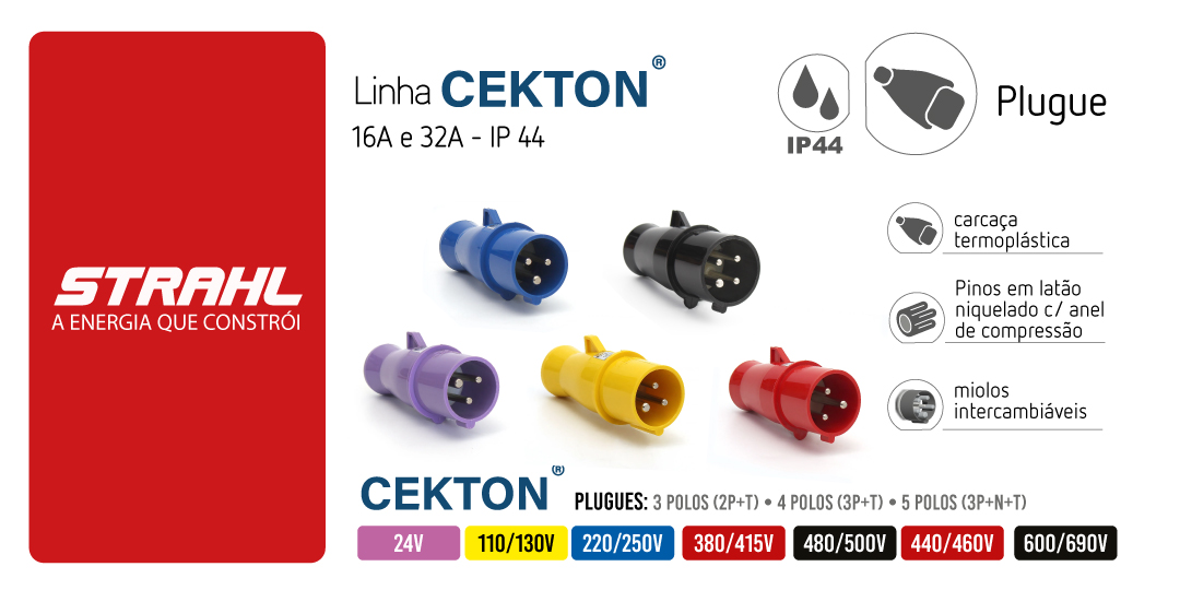 Plugue Industrial CEKTON IP44: o que é, como funciona e como instalar | Strahl